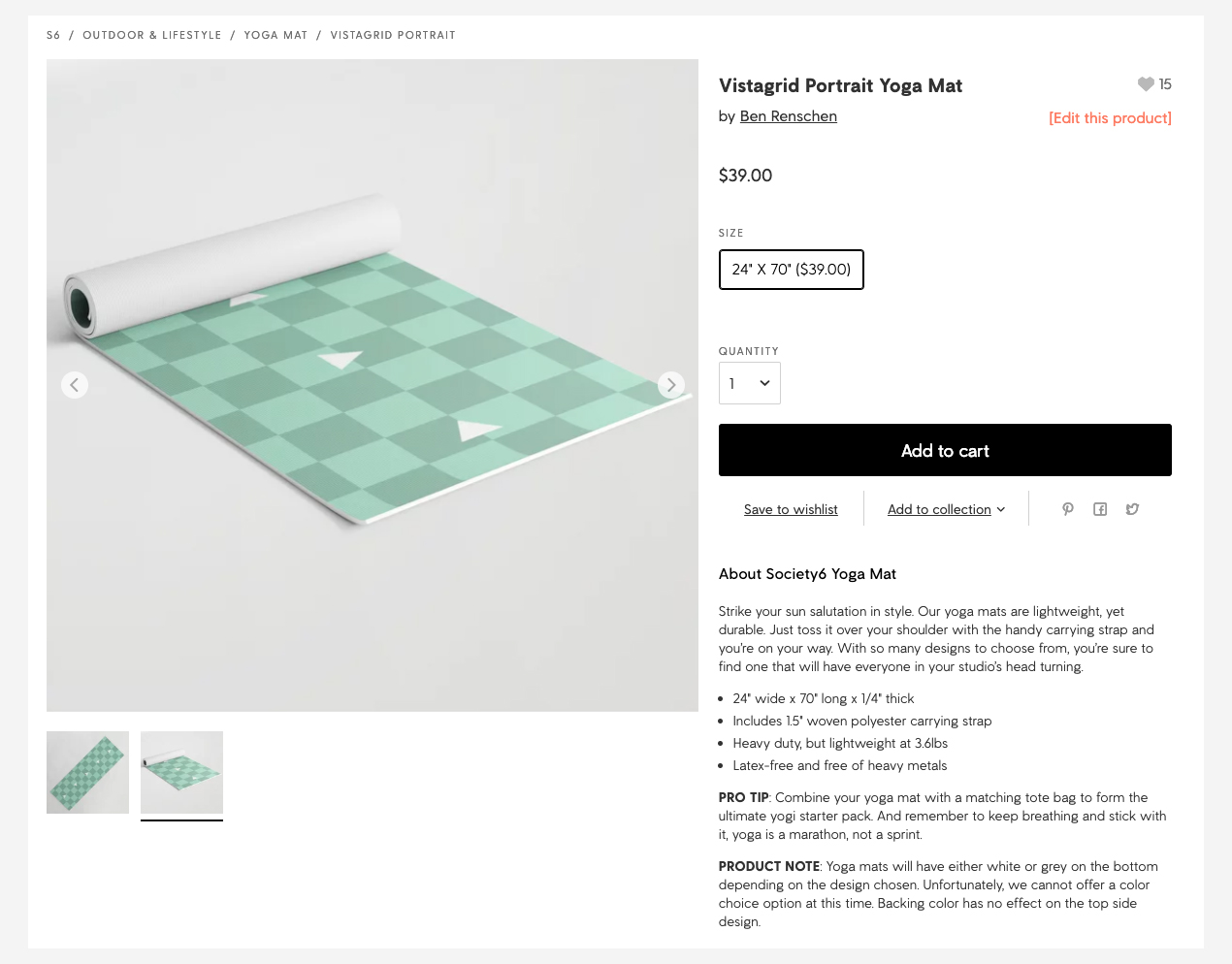 Start Selling Yoga Mats On Society6 A Technical Walk Through For