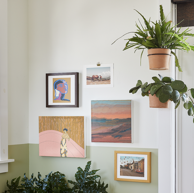 decorated living room corner