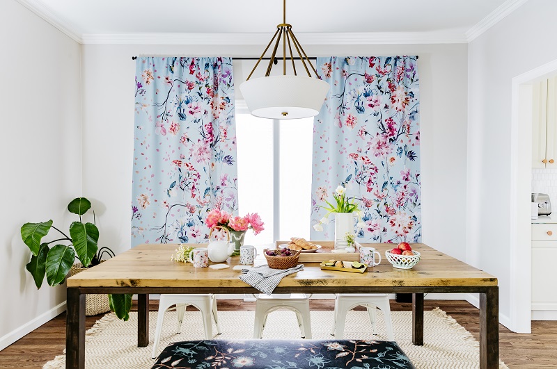 decorated dining table