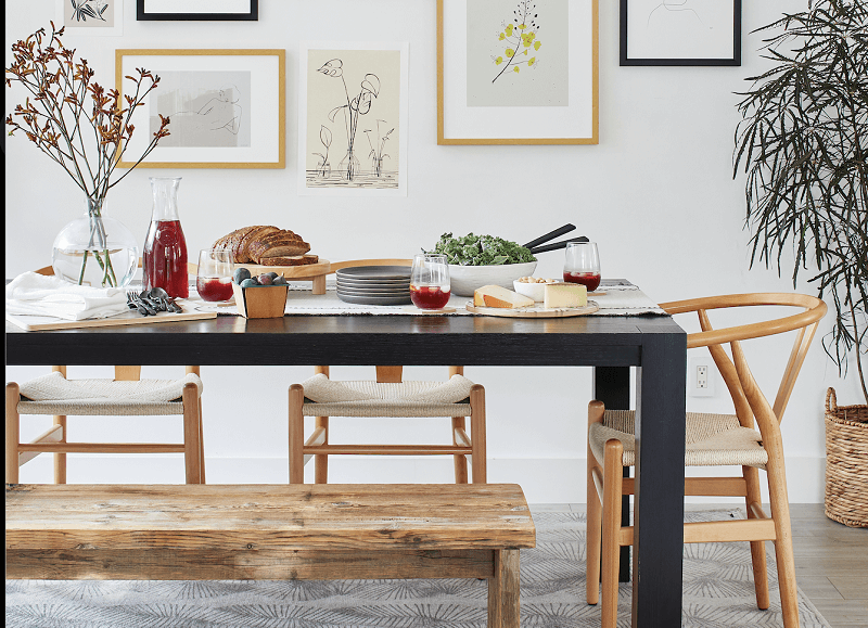 decorated dining table