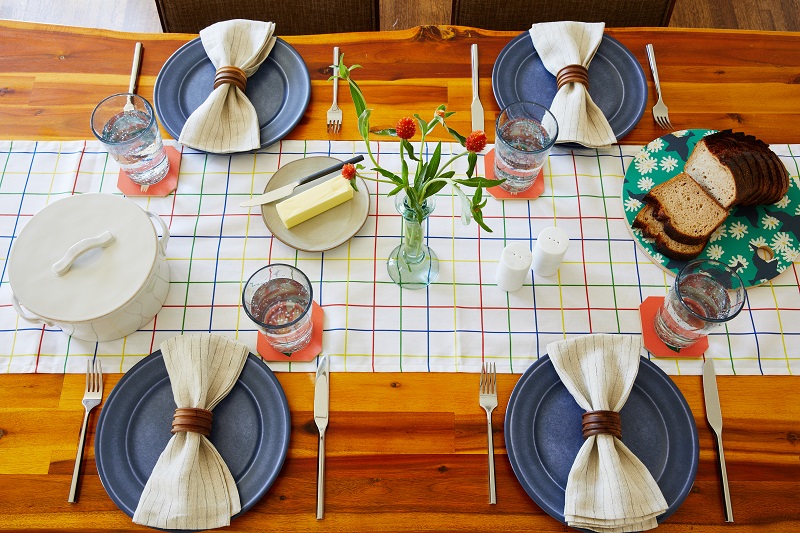 decorated dining table