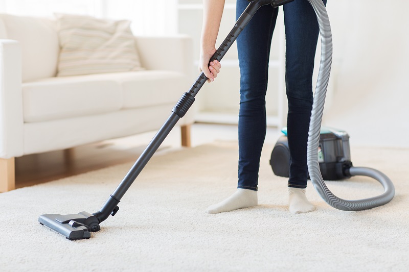 vacuuming rug