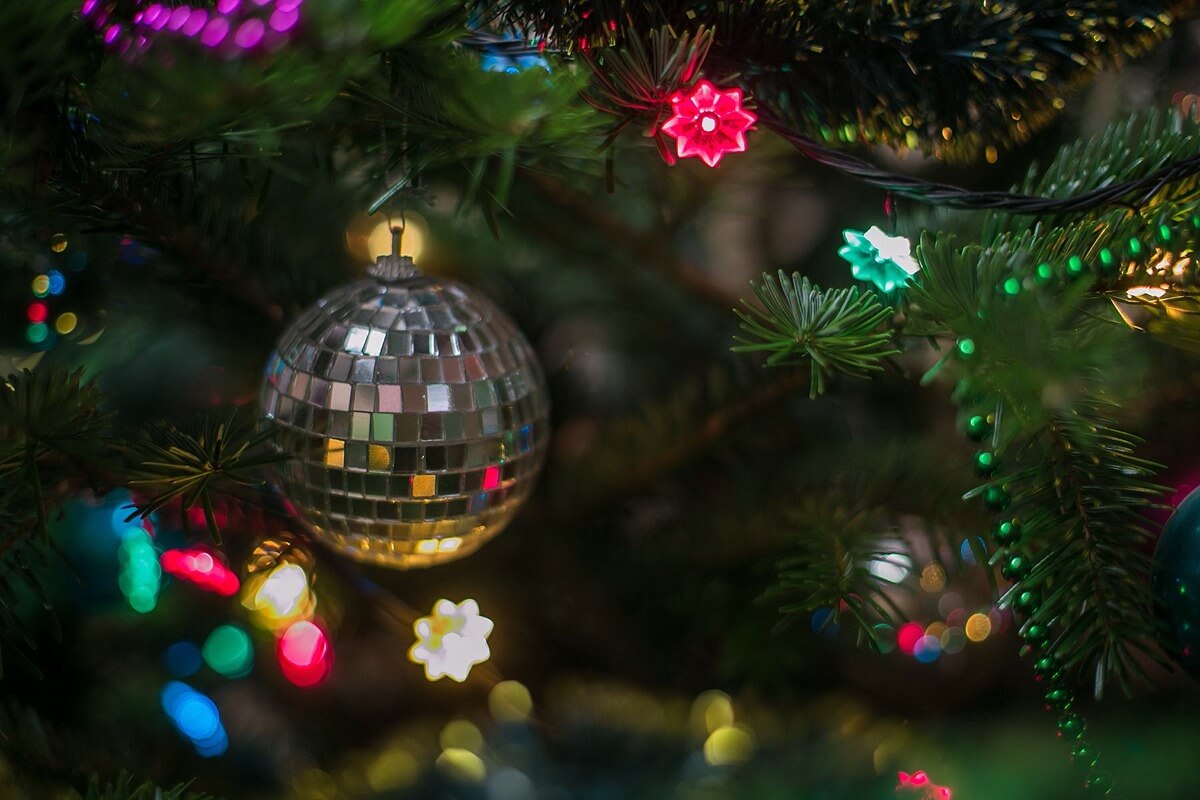 disco-ball-ornaments-on-christmas-tree